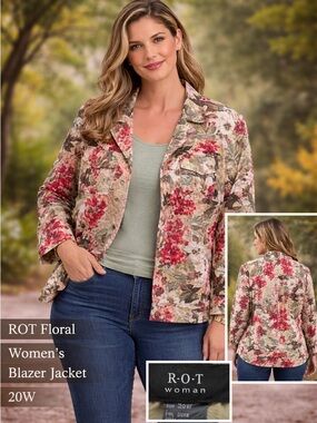 ROT Floral Women's blazer Jacket 20W